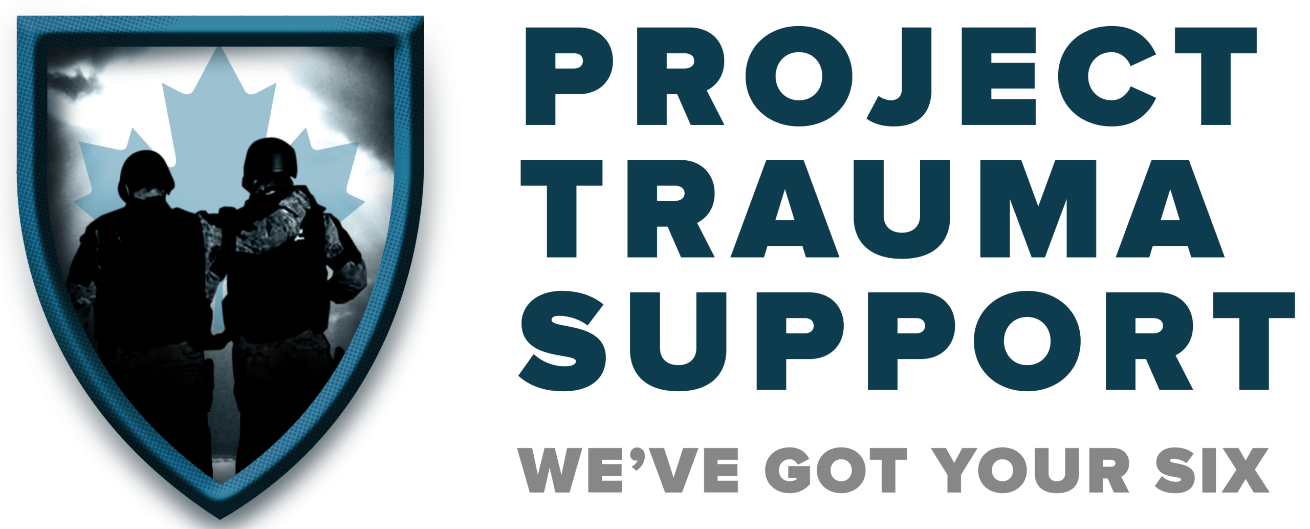 Project Trauma Support logo with SPARTA emblem representing resilience and recovery for first responders and military personnel experiencing PTSD and moral injury.